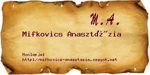 Mifkovics Anasztázia névjegykártya